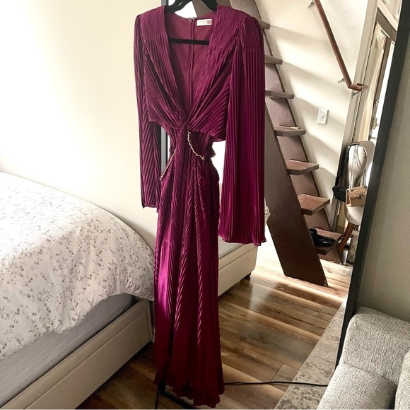 Ramy Brook Kimberly Dress Plisse Cutout High-Low XS - Picture 2 of 12